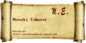 Monoki Edmond névjegykártya